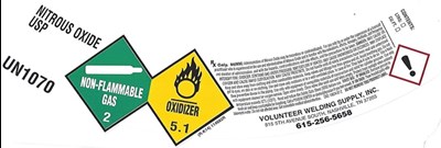 Nitrous Label (Volunteer Ws Nitrous Oxide Sl)
